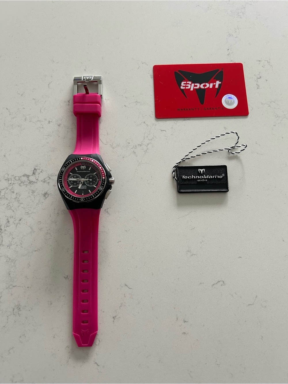 Technomarine Cruise Fuschia Pink and Black Chronograph Watch (model TM-110016)